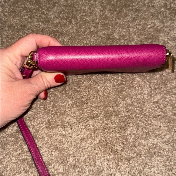 Michael Kors Fuchsia Wristlet with Gold Accents - Picture 7 of 7